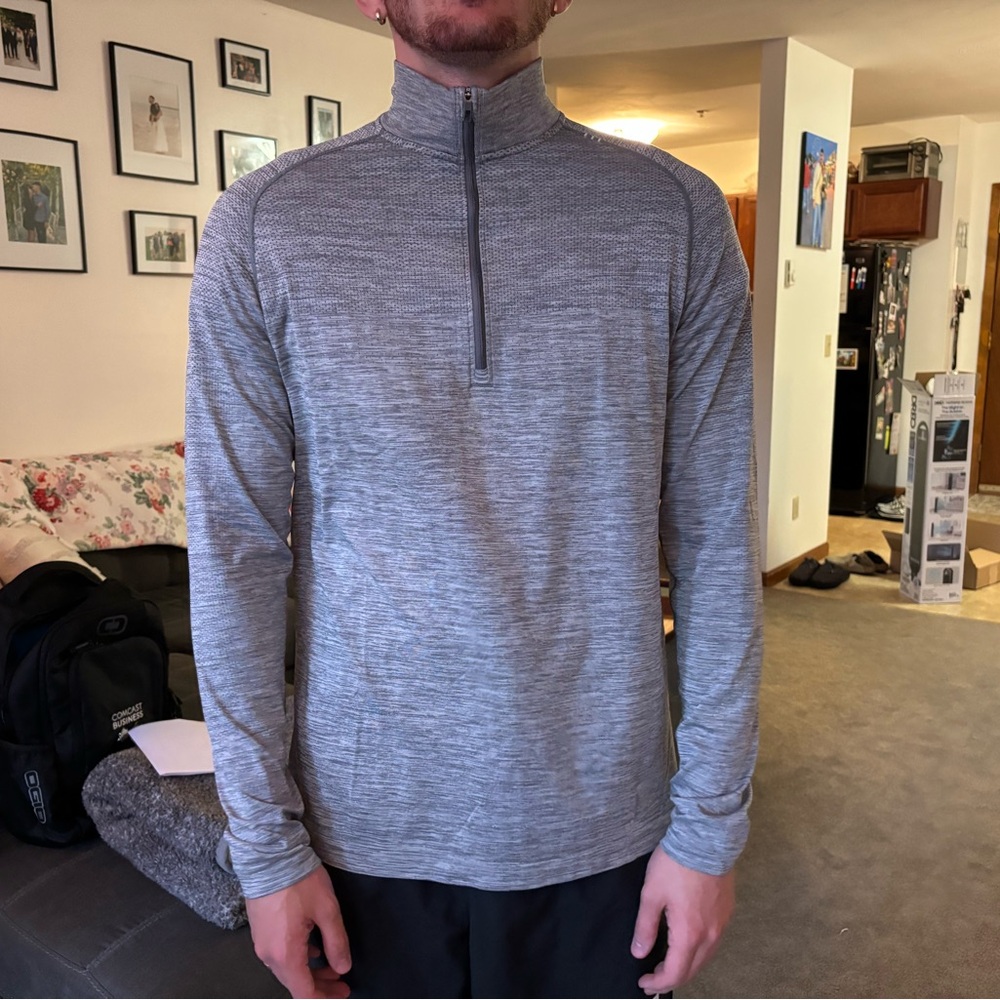 Lululemon Gray Quarter-Zip Pullover